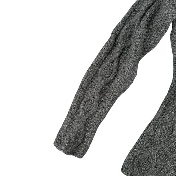 Royal Robbins Dark Gray Cozy Knit Open Cardigan Tie Front XS Wool Blend - Picture 4 of 8